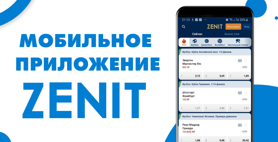 Мобильное приложение БК «Зенит»
