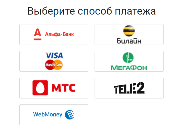 Способы платежей в БК Bwin.ru