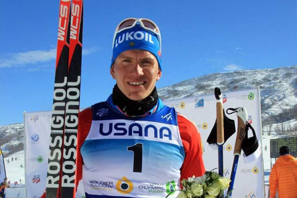 Александр Большунов на чемпионате мира по лыжам 2021