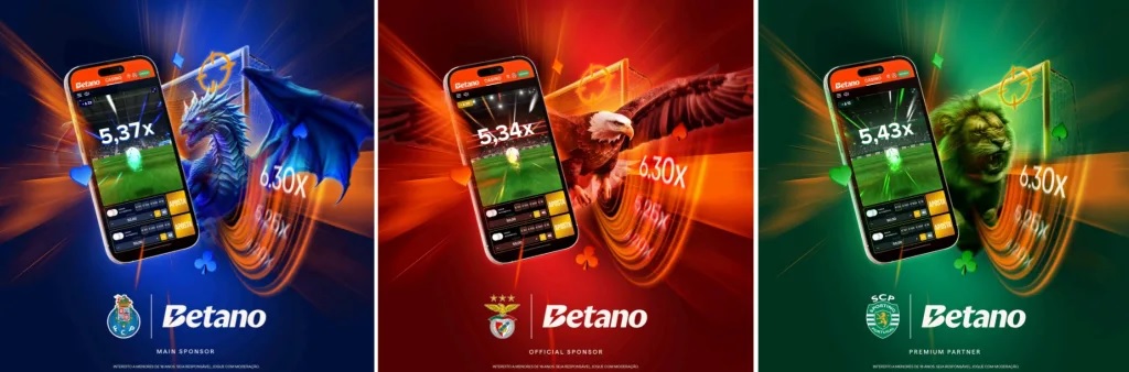 Betano - спонсор Бенфики, Порту и Спортинга